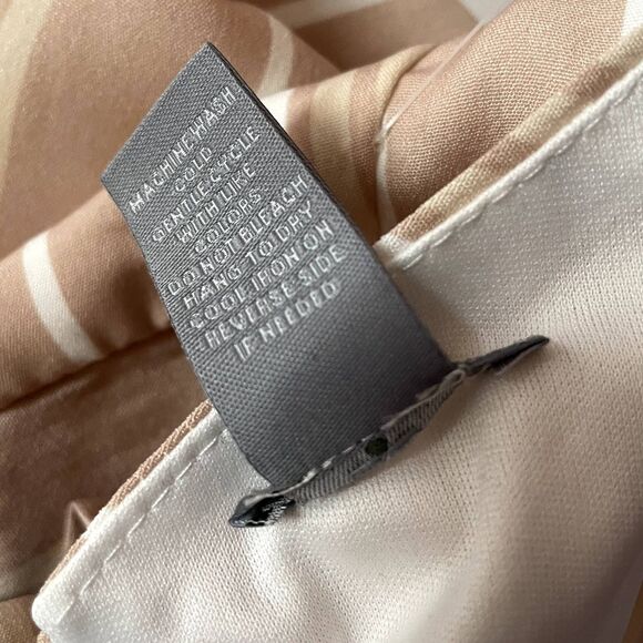 Charlotte Russe Blush Pink & Cream Striped Tie Back Crop Top Size M NWT - Picture 6 of 12